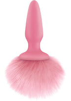 Pink Bunny Tails Silicone Butt Plug