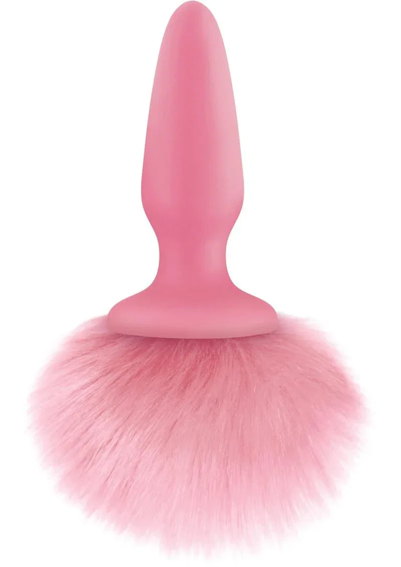 Pink Bunny Tails Silicone Butt Plug - Puppy's Aesthetics