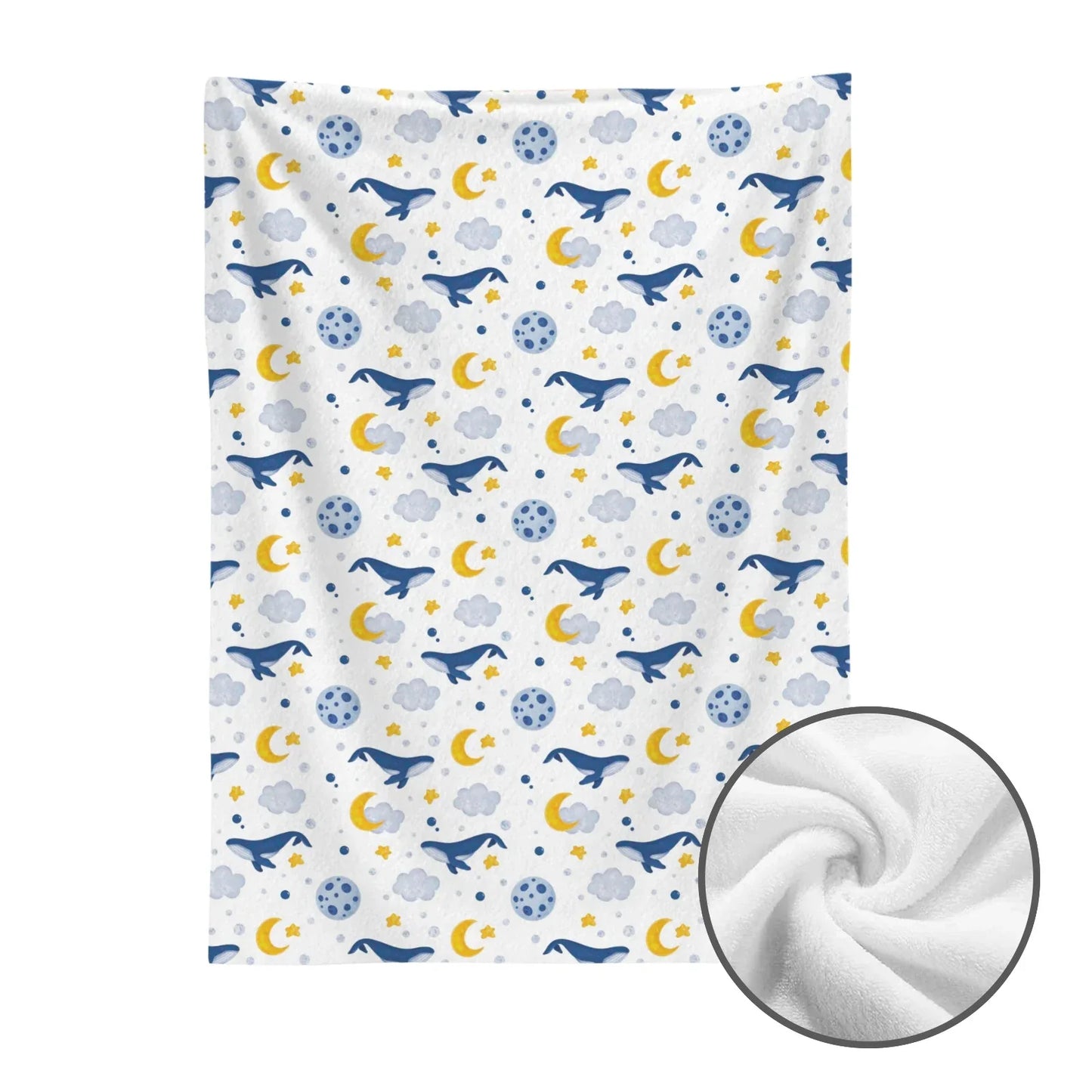 Dreamy Whale Fleece Blanket - Puppy's Aesthetics