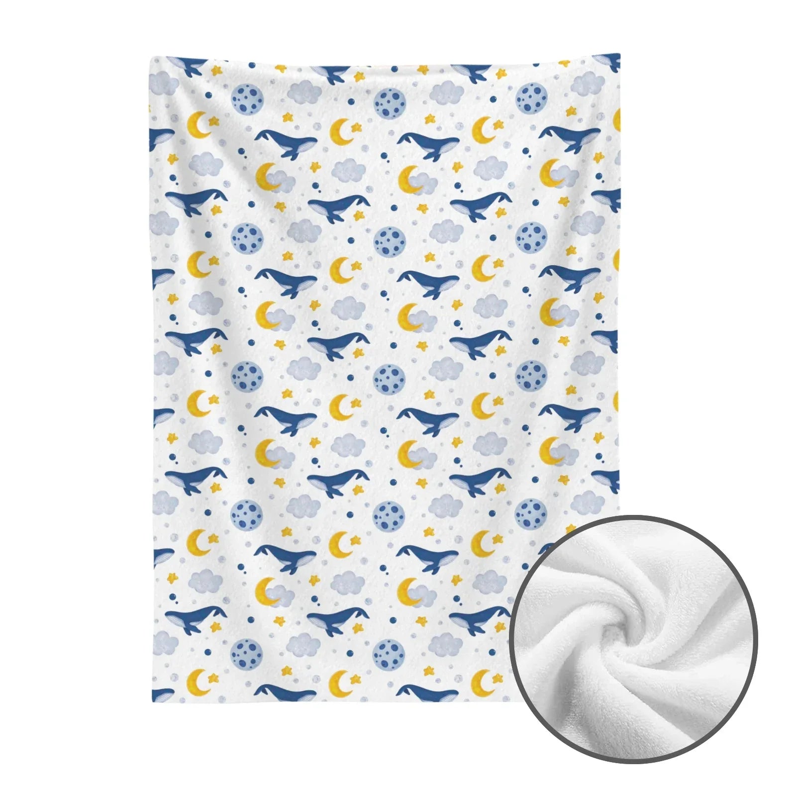 Dreamy Whale Fleece Blanket - Puppy's Aesthetics