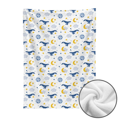 Dreamy Whale Fleece Blanket - Puppy's Aesthetics