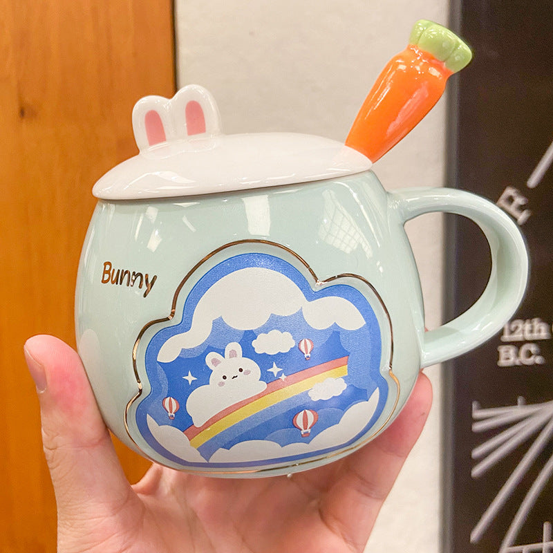 Bunny Brew Ceramic Mug – With Carrot Lid
