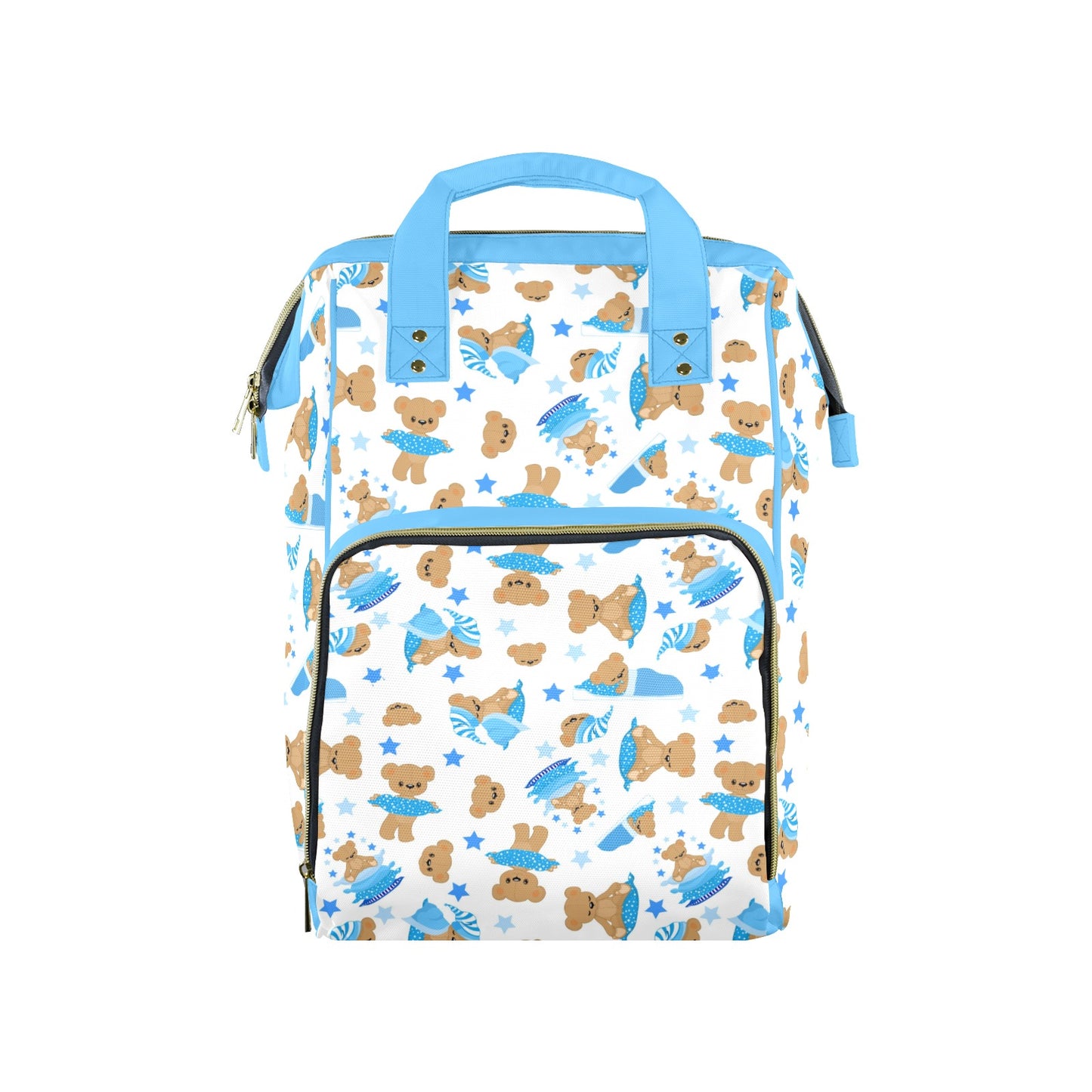 Cozy Blue Bear Large Diaper Bag