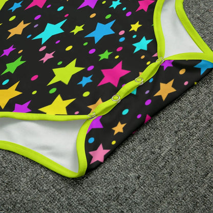 Neon Stars Adult Unisex Onesie - Image #2