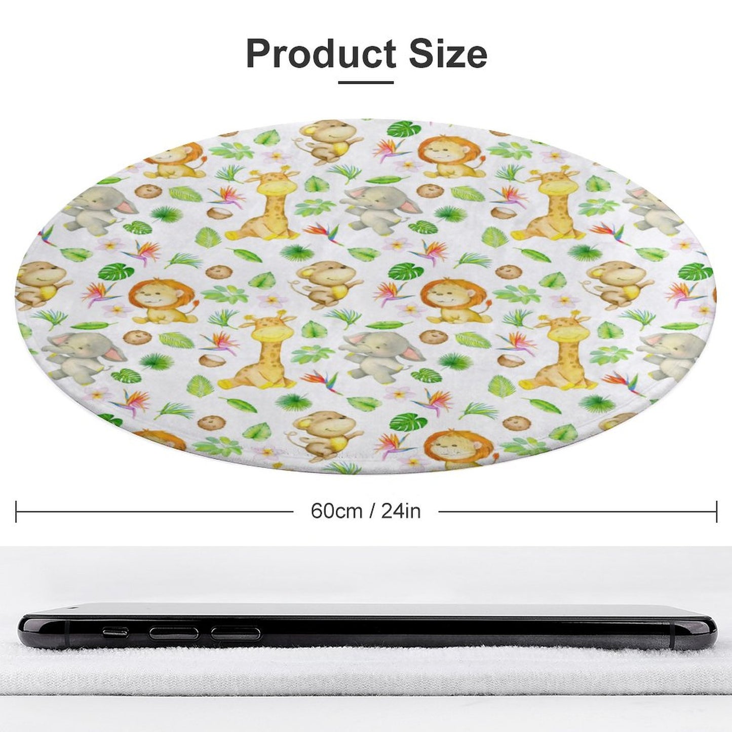 Cute Safari Velvet Soft Floor Mat