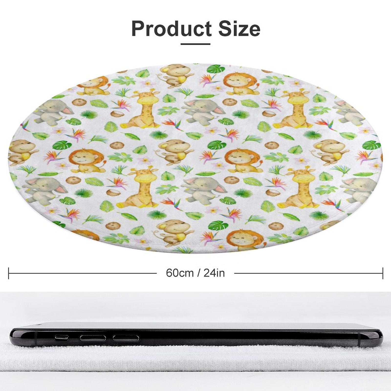 Cute Safari Velvet Soft Floor Mat
