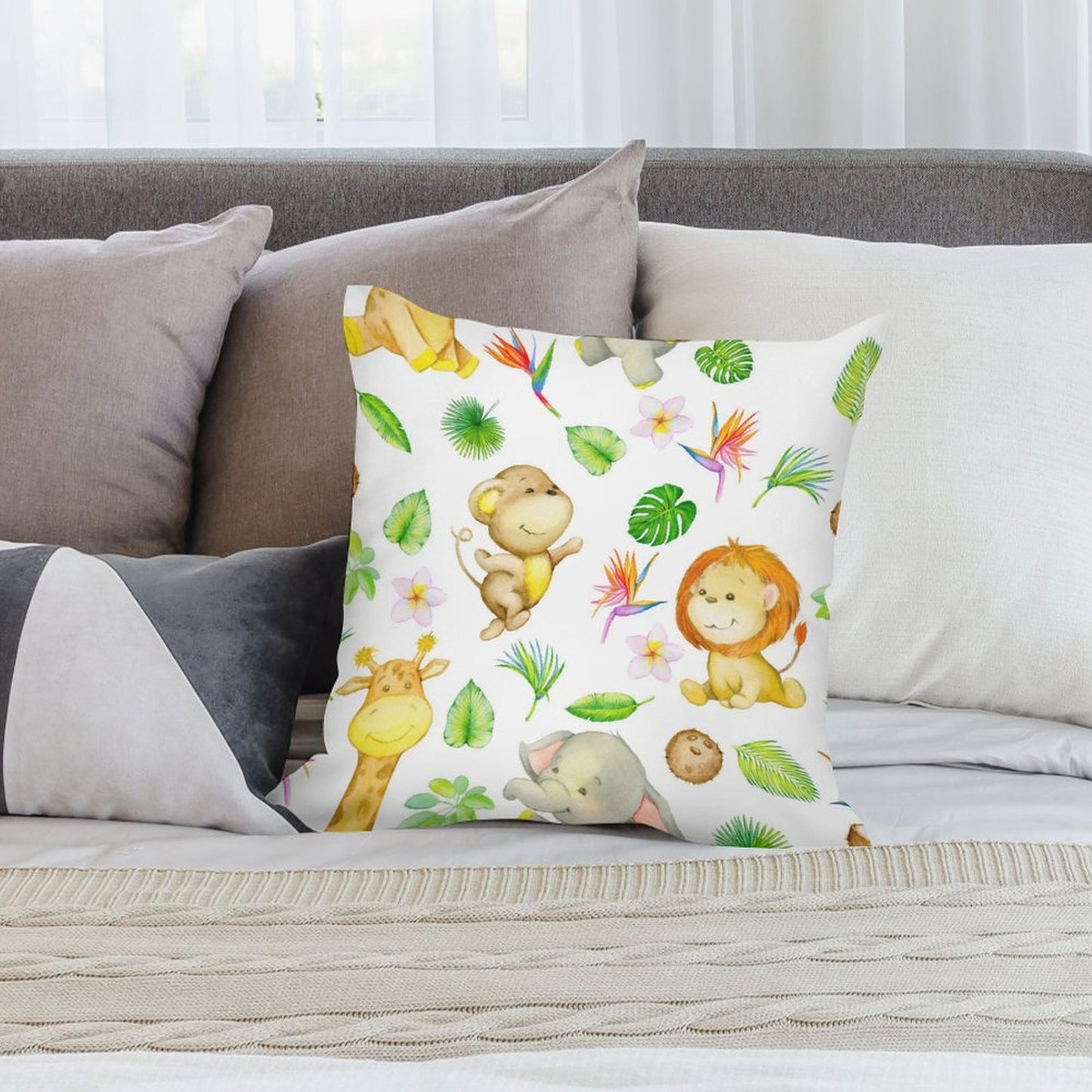 Safari Plush Pillowcase Set (4)