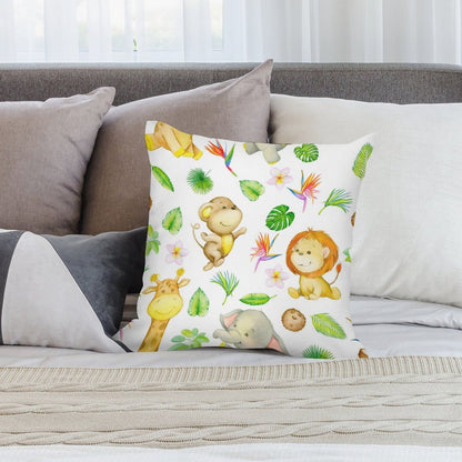 Safari Plush Pillowcase Set (4)