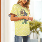 Sunflower Kitty Ruffle Play Tee
