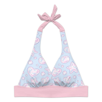 Kawaii Bubbles Halter Skirt Swimsuit Set
