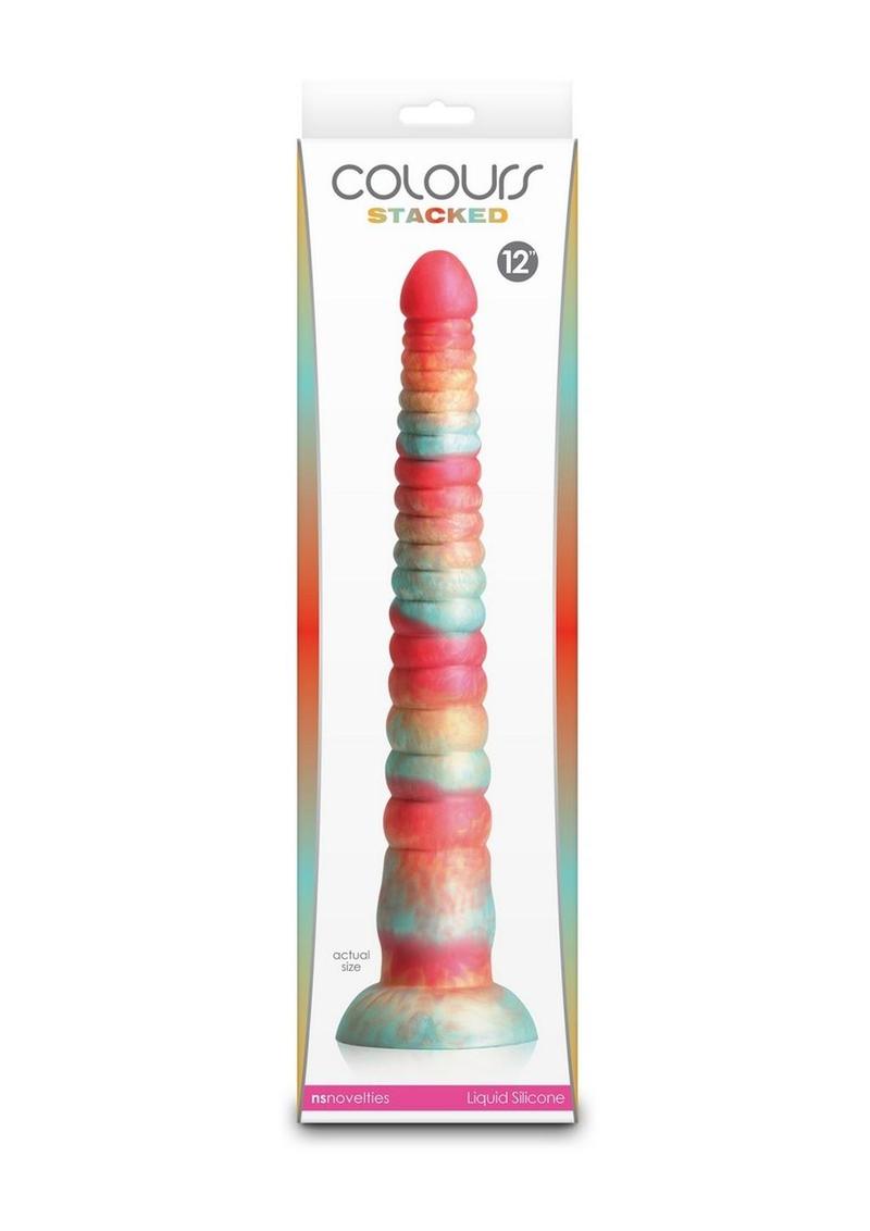 Colours Stacked Waterproof Silicone Dildo