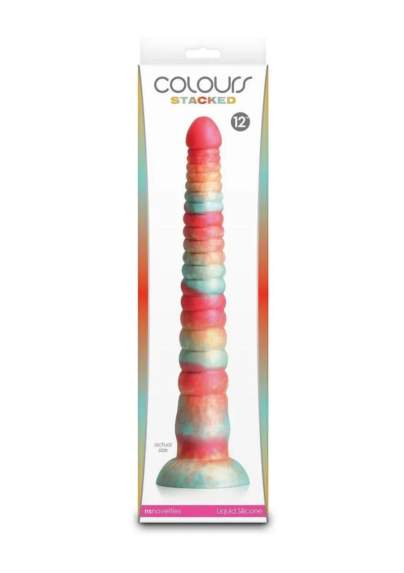 Colours Stacked Waterproof Silicone Dildo - Puppy's Aesthetics