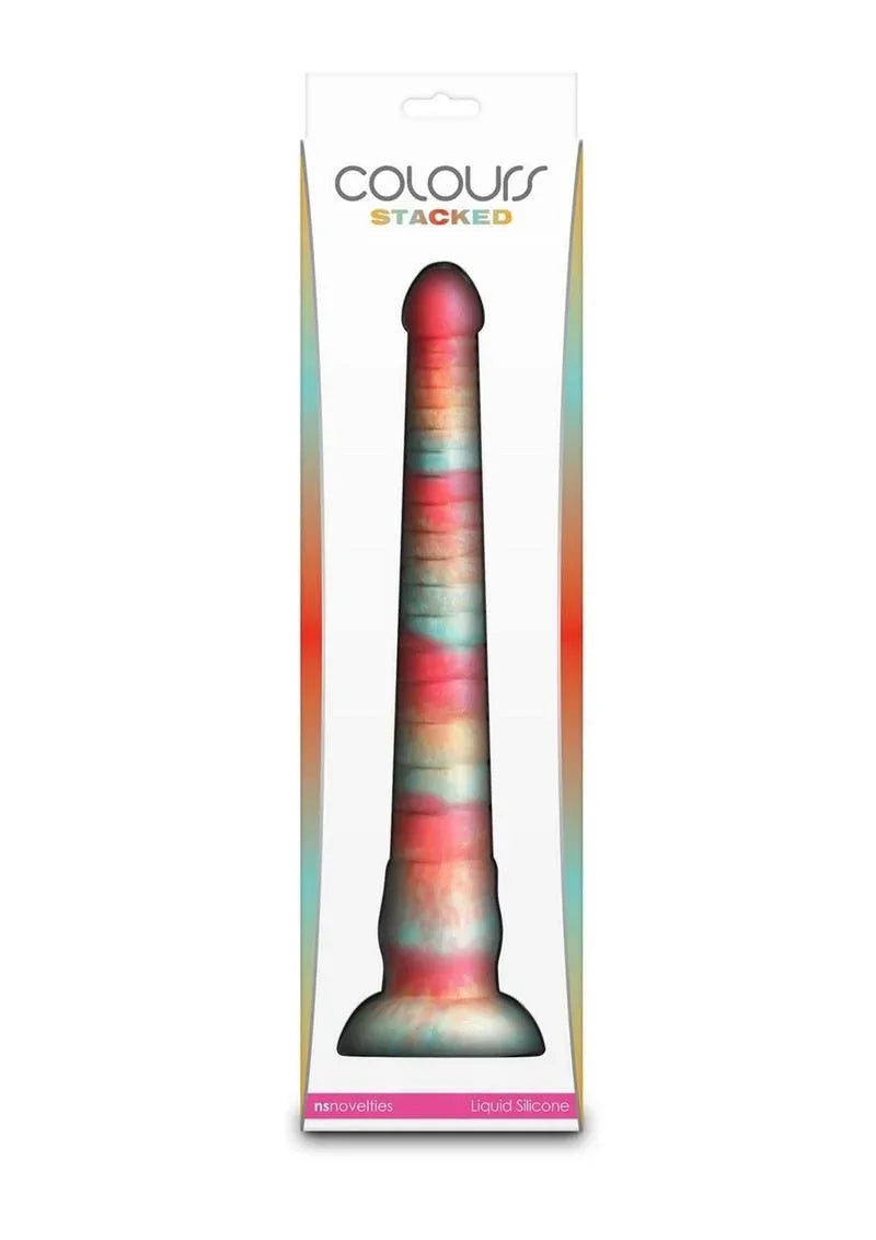 Colours Stacked Waterproof Silicone Dildo - Puppy's Aesthetics