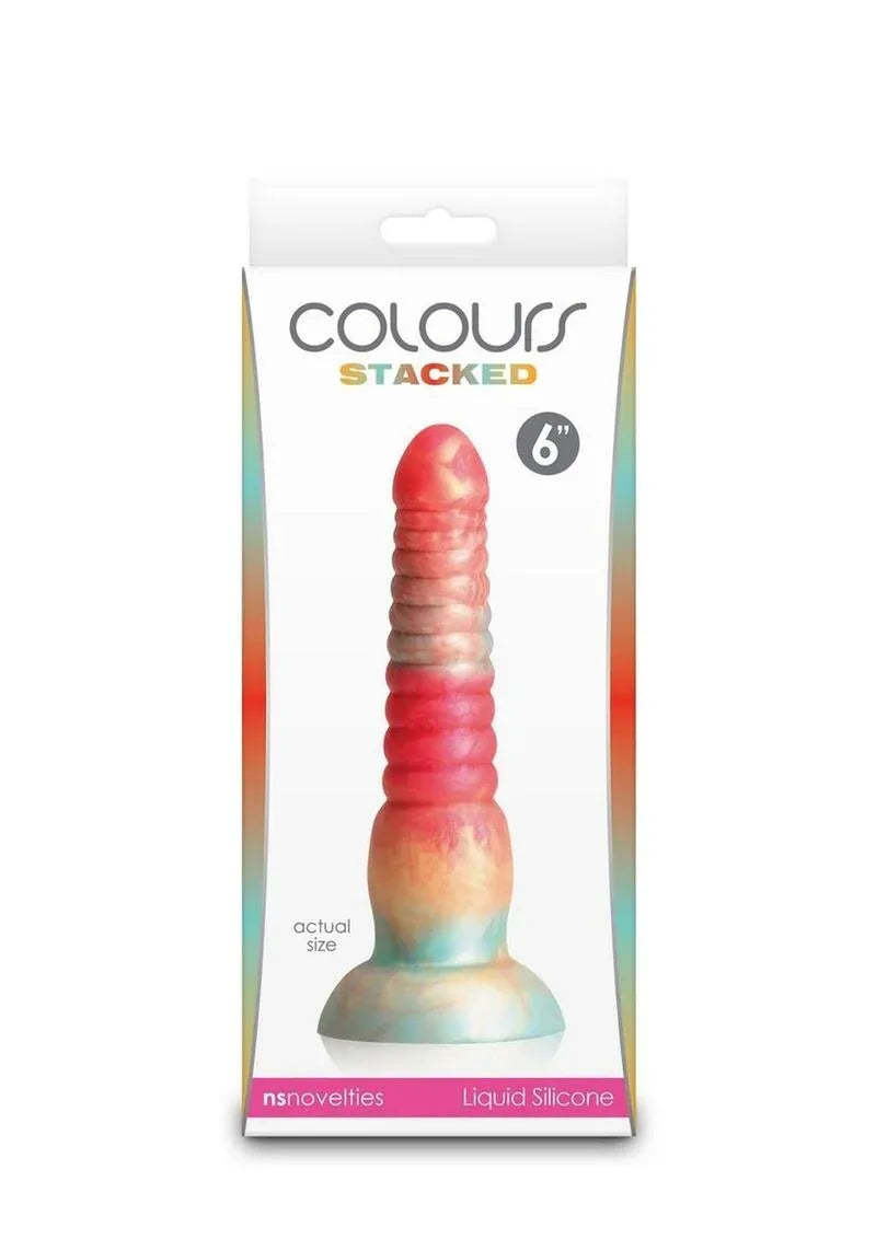 Colours Stacked Waterproof Silicone Dildo - Puppy's Aesthetics