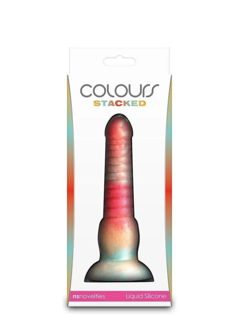 Colours Stacked Waterproof Silicone Dildo - Puppy's Aesthetics