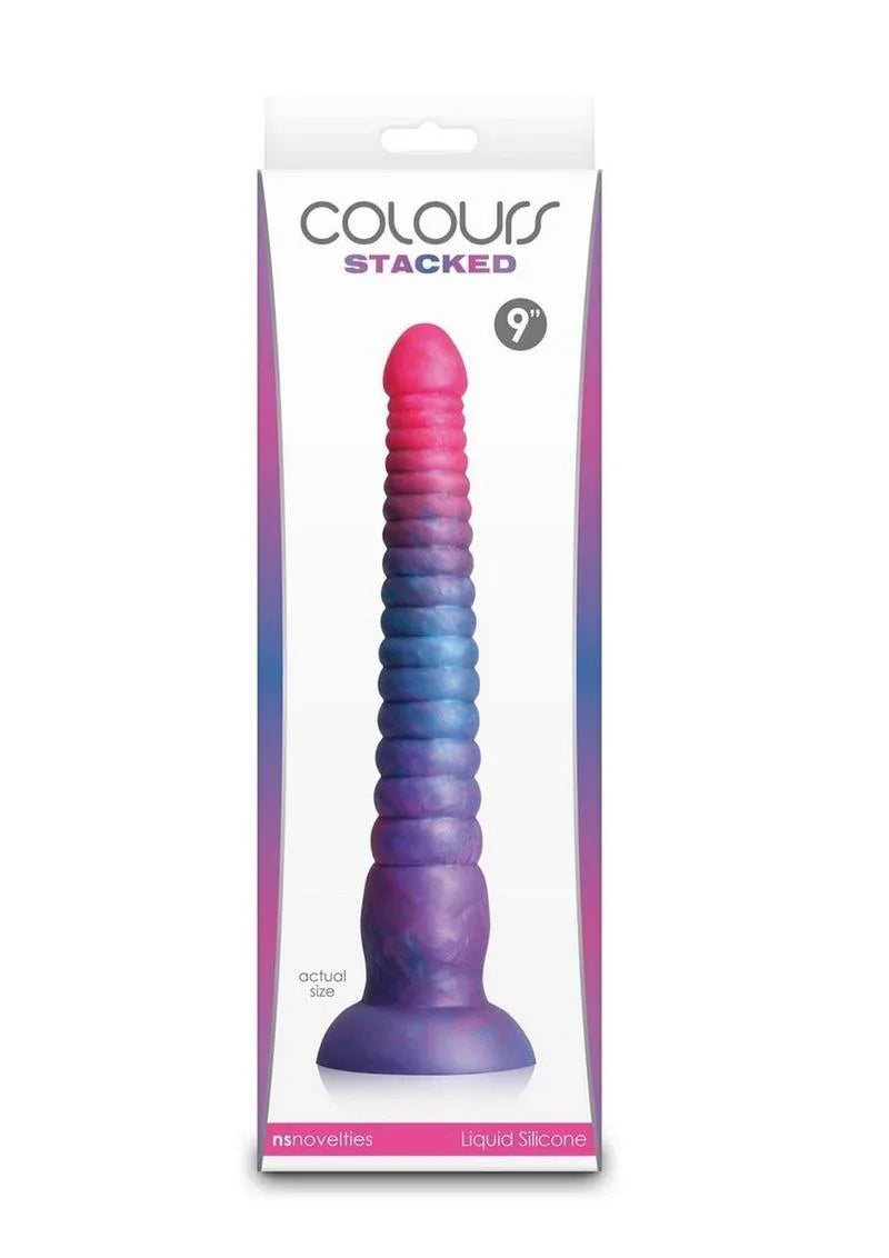 Colours Stacked Waterproof Silicone Dildo - Puppy's Aesthetics