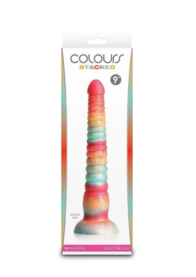 Colours Stacked Waterproof Silicone Dildo - Puppy's Aesthetics