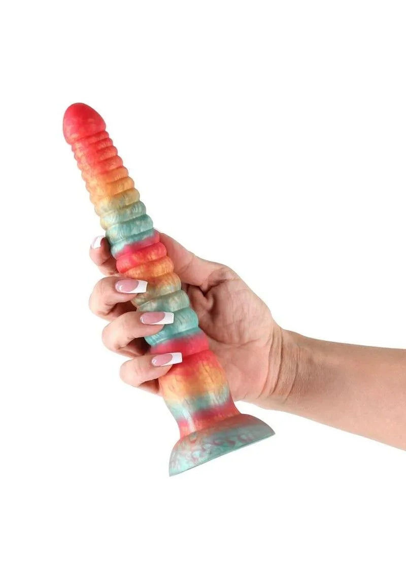 Colours Stacked Waterproof Silicone Dildo - Puppy's Aesthetics