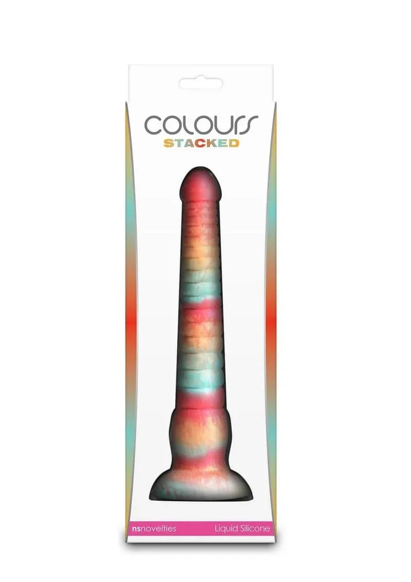 Colours Stacked Waterproof Silicone Dildo - Puppy's Aesthetics