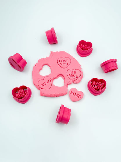 Conversation Heart Clay Cutters – Set of 4