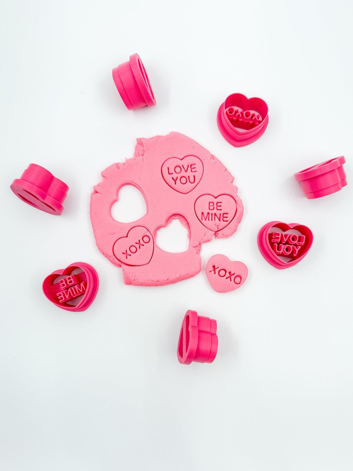 Conversation Heart Clay Cutters – Set of 4