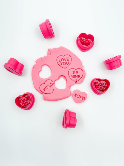 Conversation Heart Clay Cutters – Set of 4