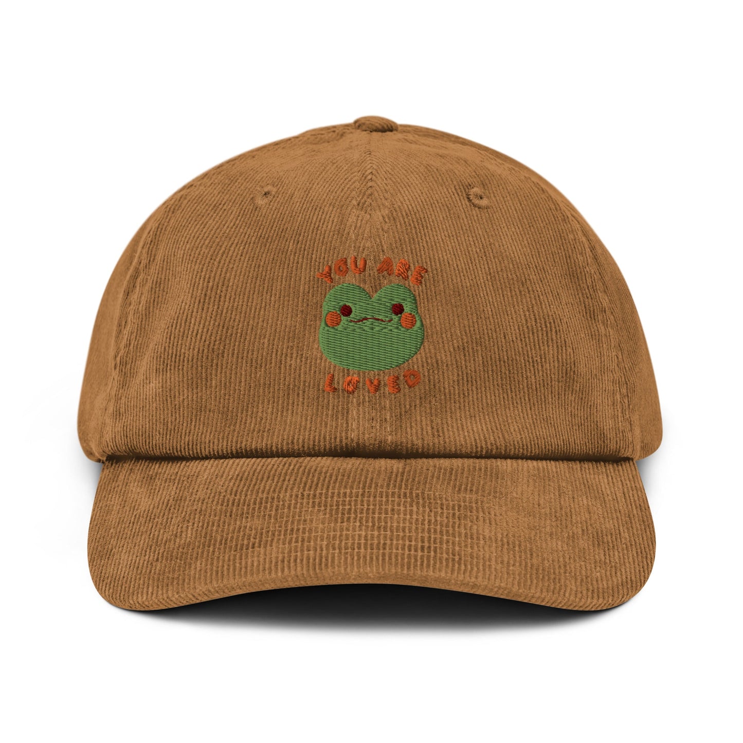 Friendly Froggy Embroidered Corduroy hat