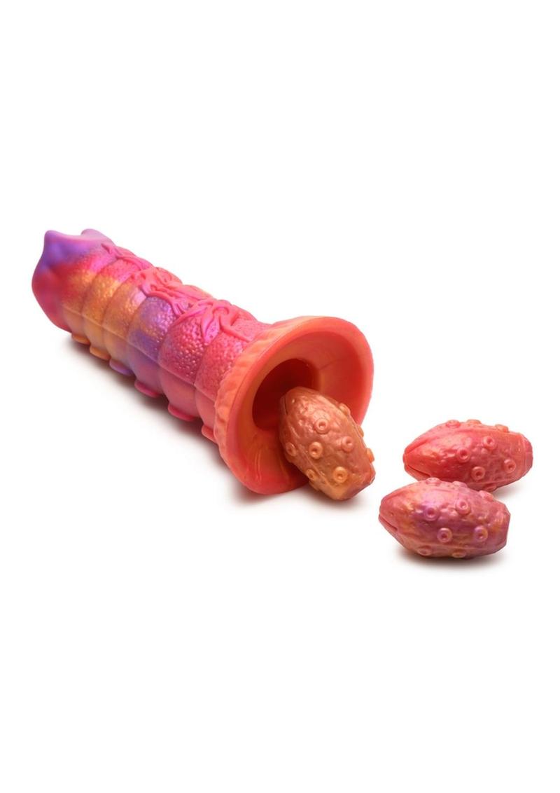 Nymphoid Ovipositor Silicone Dildo with Eggs