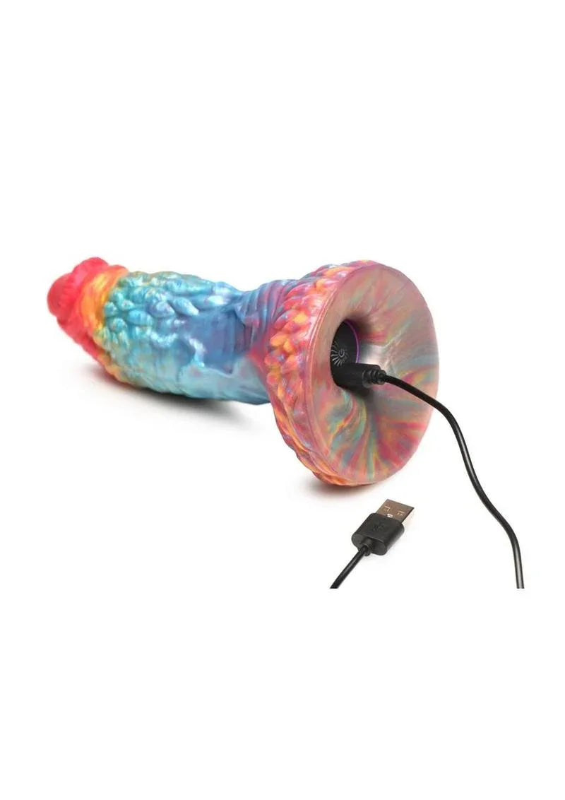 Rainbow Phoenix Vibrating Silicone Dildo - Puppy's Aesthetics