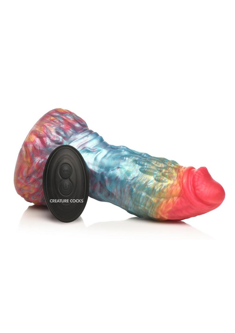Rainbow Phoenix Vibrating Silicone Dildo