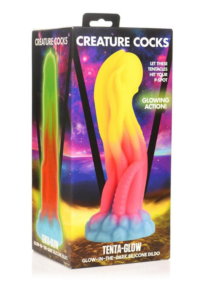 Tenta-Glow Glow Dark Silicone Dildo