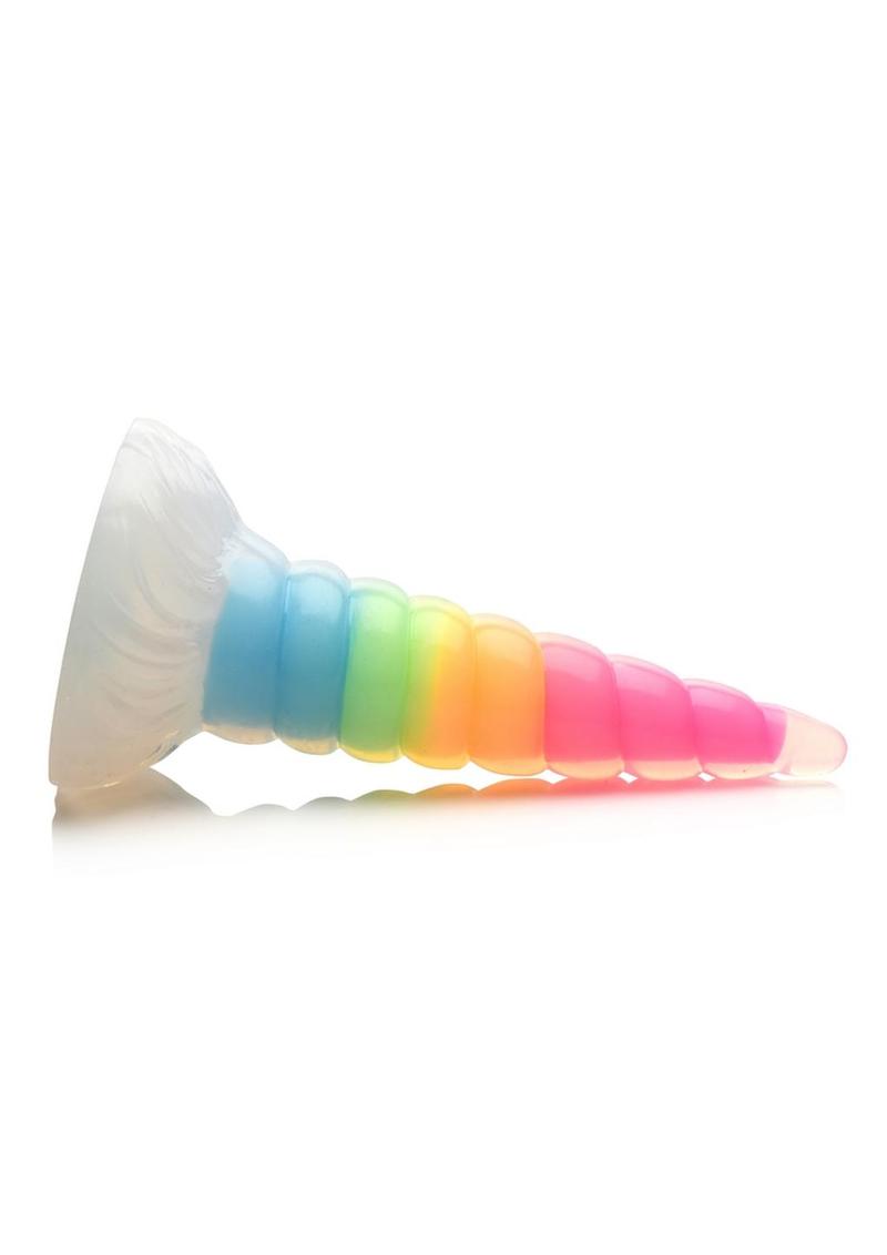 Uni-Glow Glow Rainbow Silicone Dildo