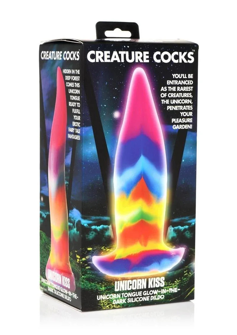Unicorn Tongue Glow Silicone Dildo - Puppy's Aesthetics