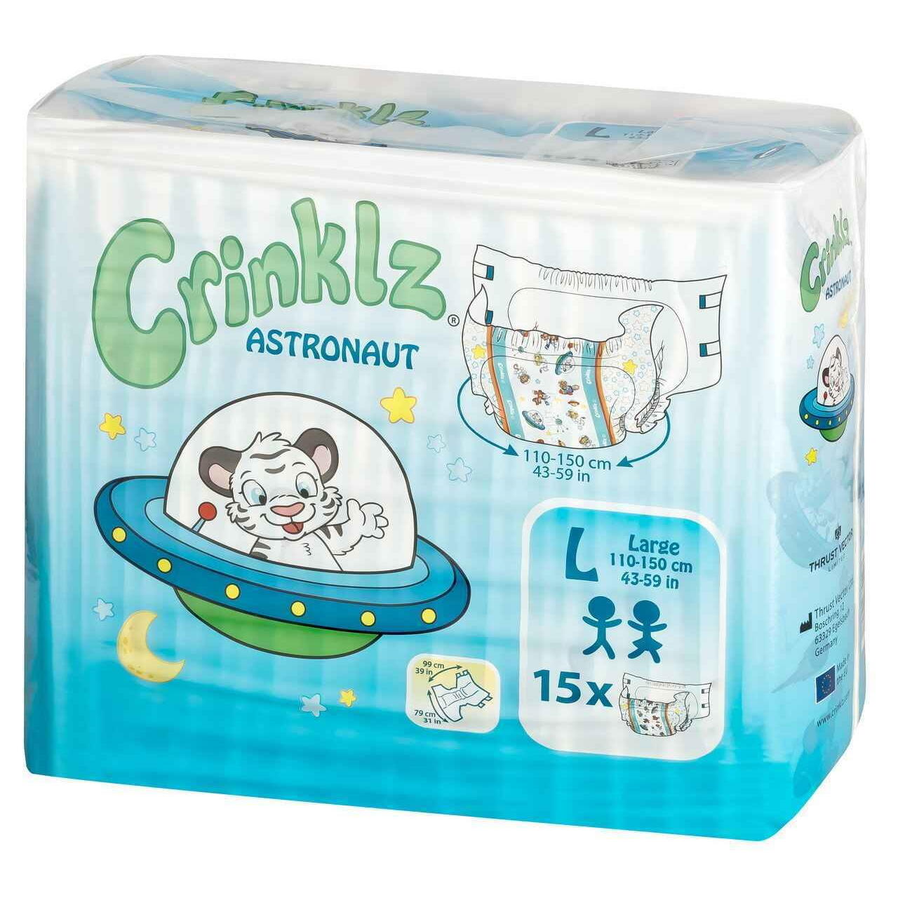 Crinklz Astronaut  Printed Adult Diapers - Puppy's Aesthetics