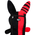 Rabbit Plush Backpack – Red/Black (20”)