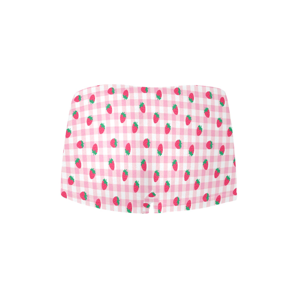 Strawberry Plaud Boyshort Panties
