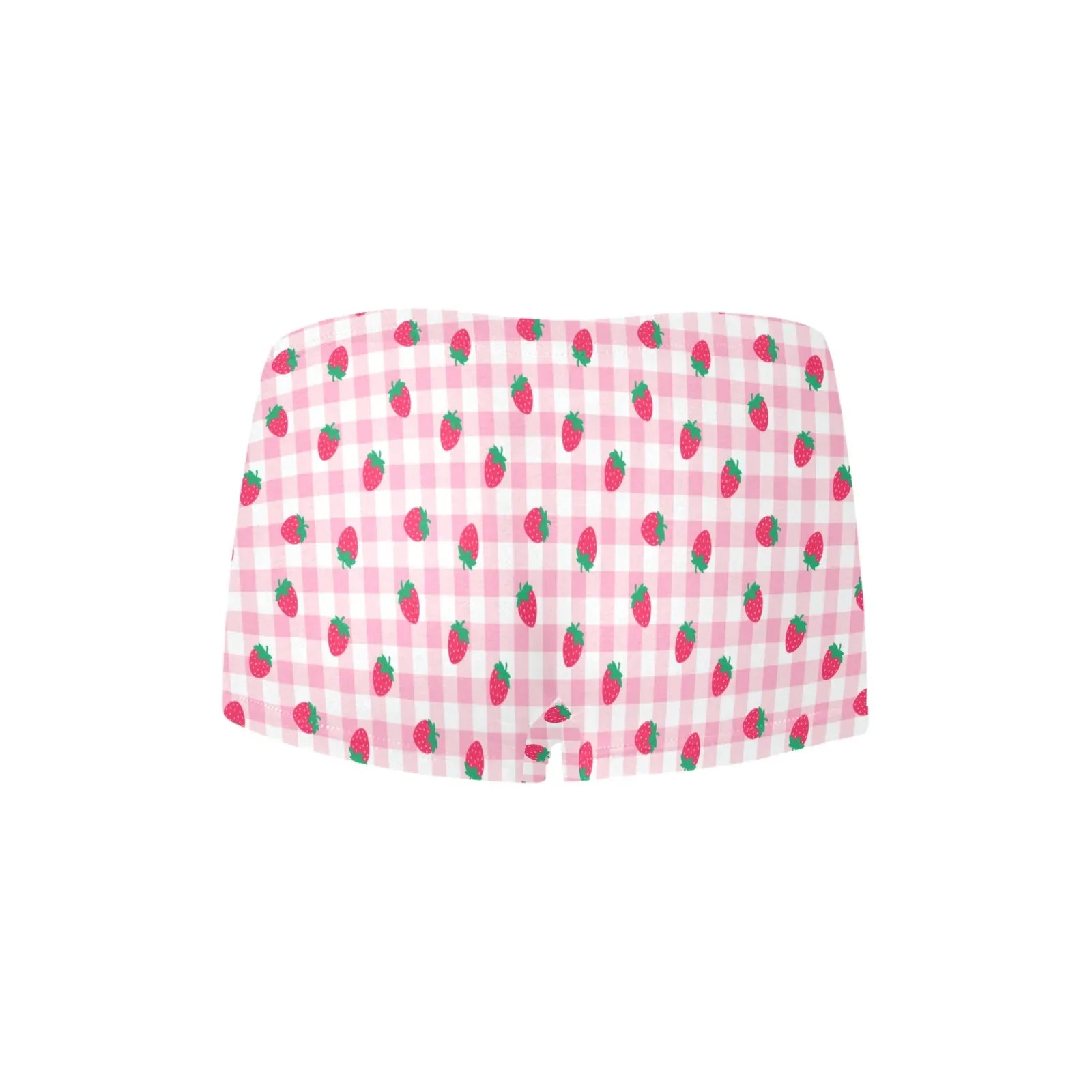 Strawberry Plaid Boyshort Panties - Puppy's Aesthetics