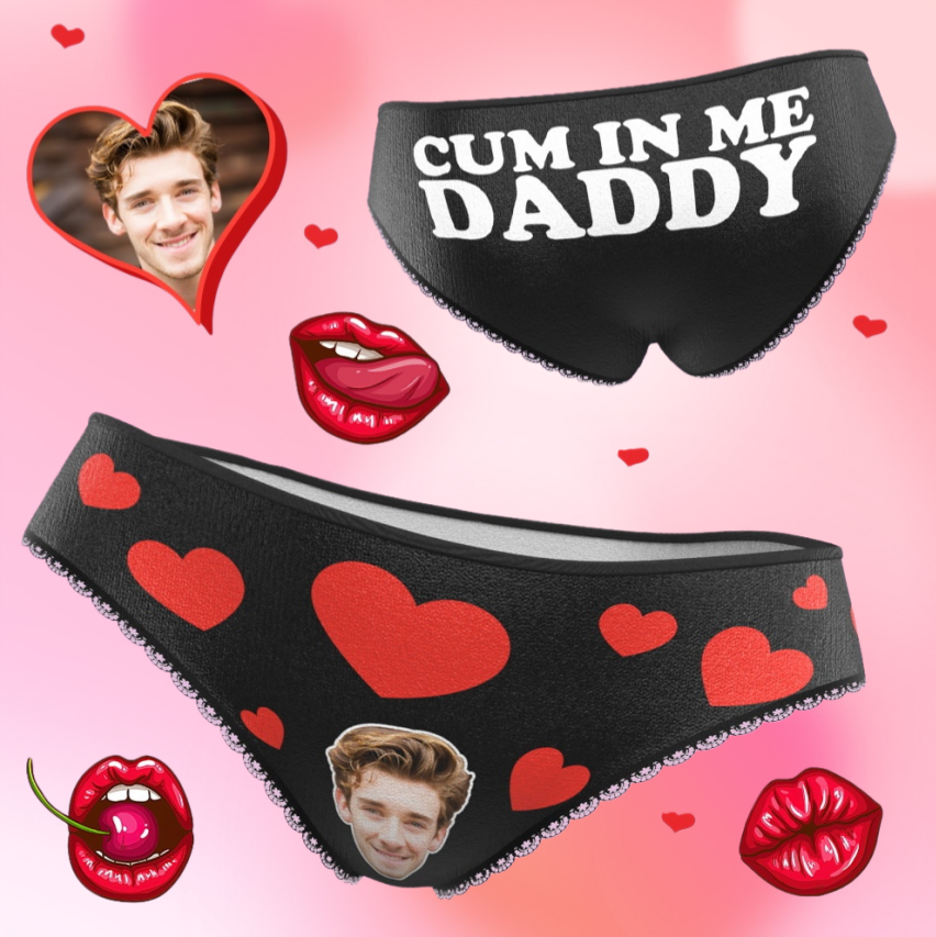 Personalized Face Cum In Me Panties - Puppy's Aesthetics