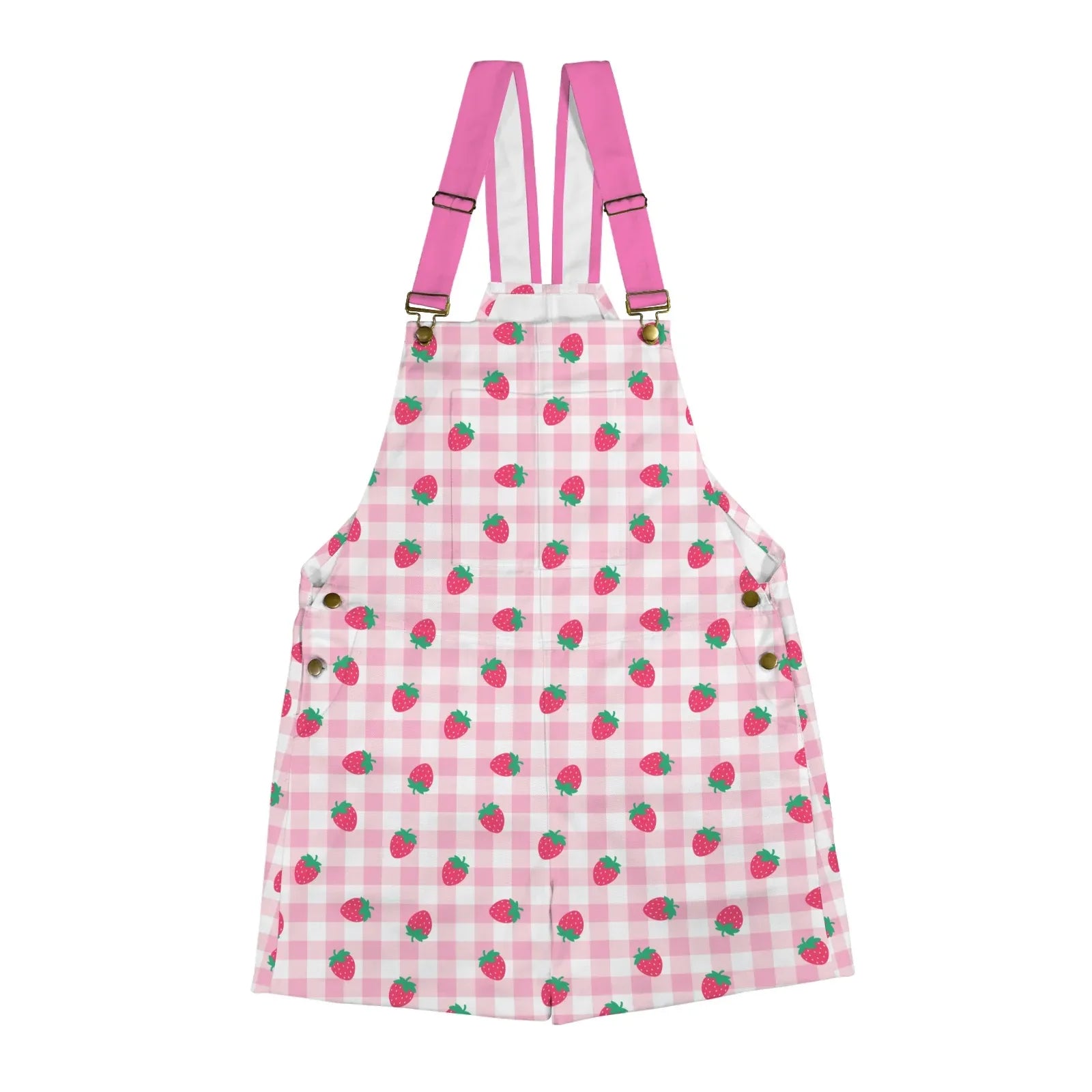 Strawberry Plaid Unisex Huggeralls - Puppy's Aesthetics