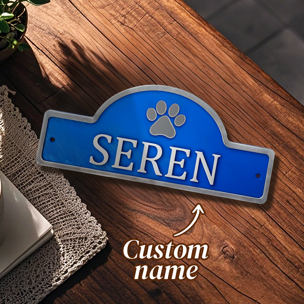 Personalized 3D PetPlay Door Sign - Puppy's Aesthetics