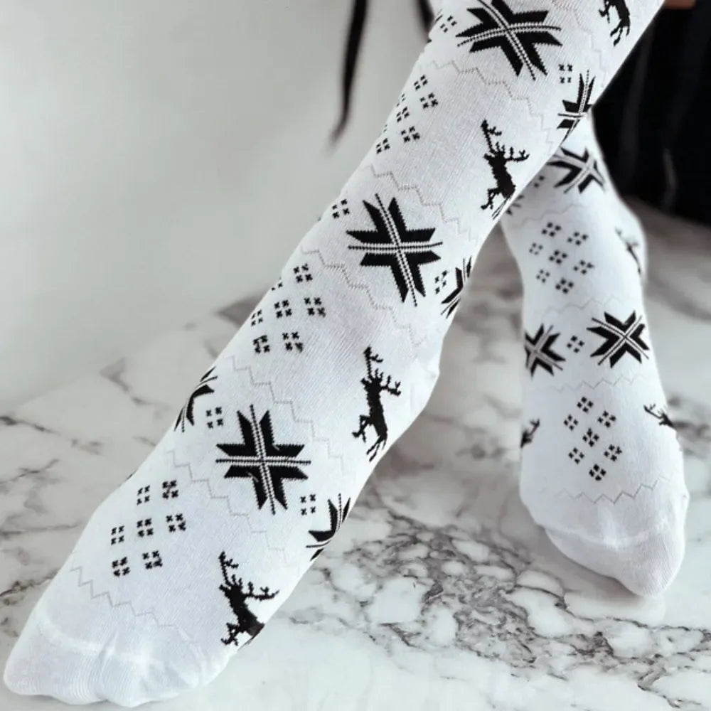 Christmas Bowknot Over-Knee Cozy Socks - Puppy's Aesthetics