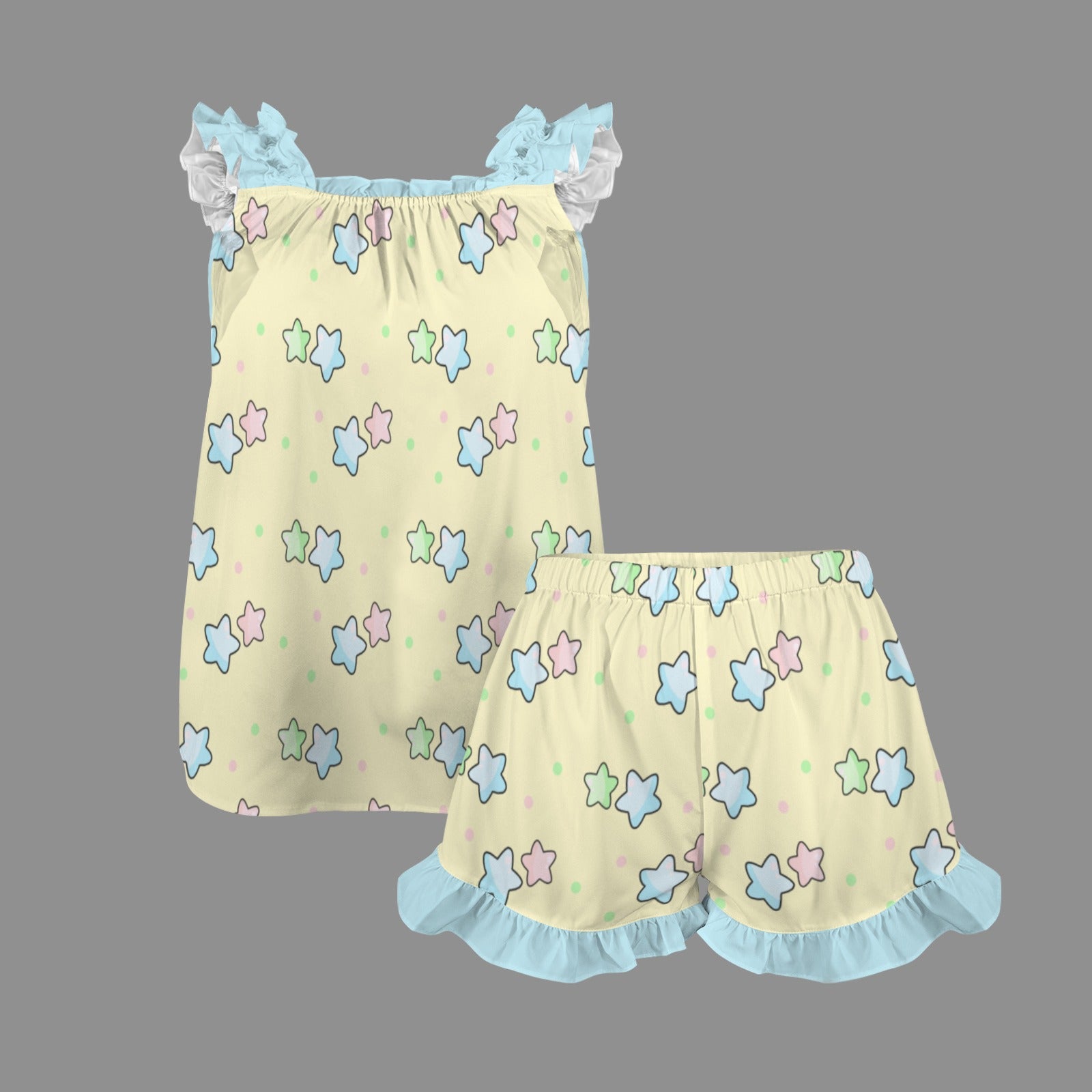 Little Stars Ruffle Pajama Set