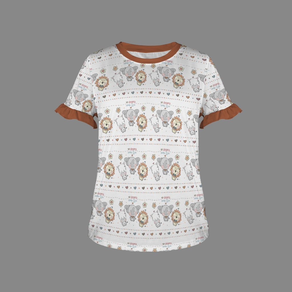 Adorable Safari Ruffle Play Tee