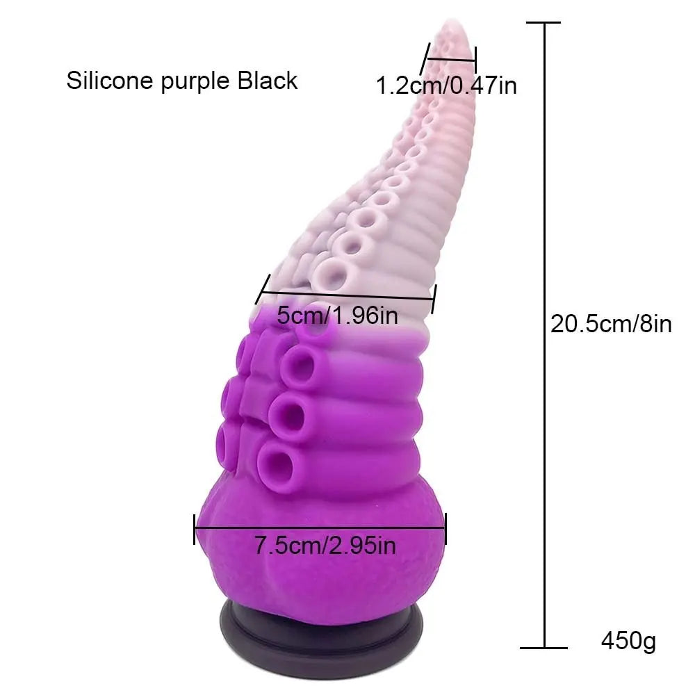 Large Silicone Tentacle Dildo (Colors) Silicone Fleshpurple