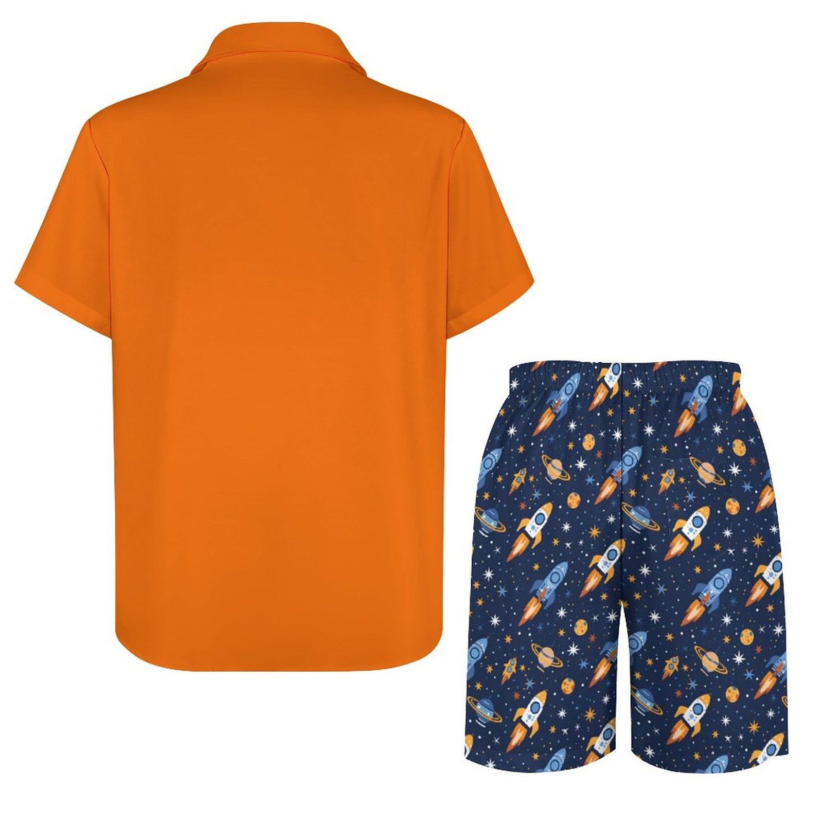 Cute Cosmic Rocket Shorties Set