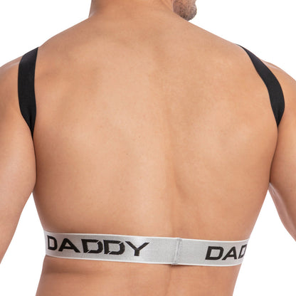 Men's Bodysuit with Harness and Colorful Bands