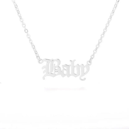 Angel Babygirl Choker Necklace Baby Silver Color United States
