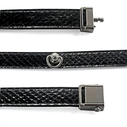 Snake Black Leather BDSM Collar