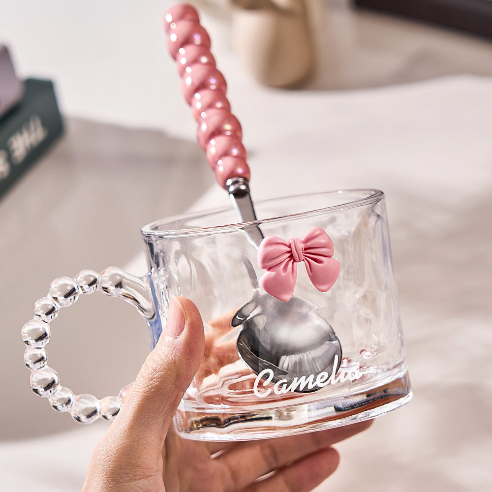 Personalized Coquette Bow Cup - Puppy's Aesthetics