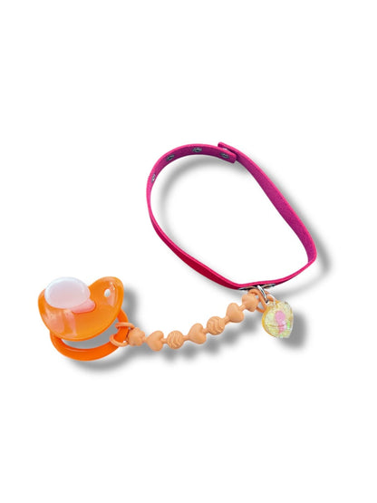 Adult Pacifier Dino Chewable Strap Collar